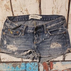 Abercrombie Destroyed Look Denim Jean Shorts